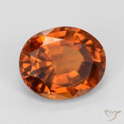 granada hessonita Laranja médio-escuro Natural 2.22ct, oval, VS