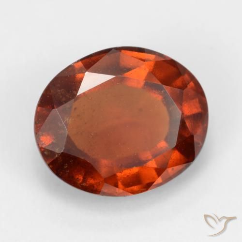 granada hessonita laranja avermelhado Natural 2.89ct, oval, VS-SI