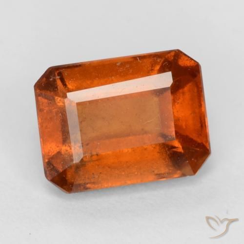 granada hessonita Laranja Profundo Natural 2.15ct, Corte Octógono / Esmeralda, VS-SI