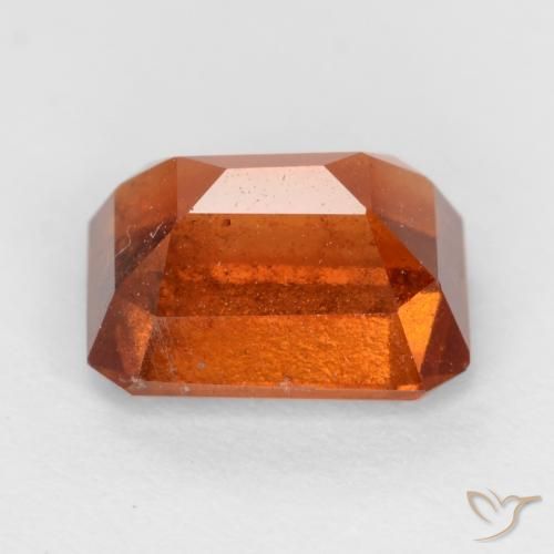 granada hessonita Laranja Profundo Natural 2.15ct, Corte Octógono / Esmeralda, VS-SI