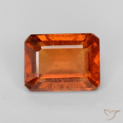 2.09ct Natural Laranja Médio granada hessonita, Corte Esmeralda, VS-SI