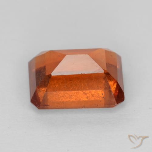 granada hessonita Laranja Médio Natural 2.09ct, Corte Octógono / Esmeralda, VS-SI