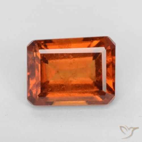 2.23ct Natural Laranja Profundo granada hessonita, Corte Esmeralda, VS-SI