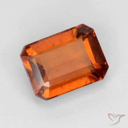 granada hessonita âmbar laranja Natural 2.13ct, Corte Octógono / Esmeralda, VS-SI