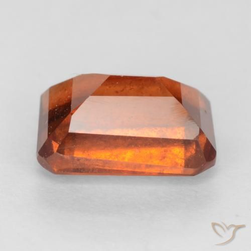 granada hessonita laranja avermelhado Natural 1.96ct, Corte Octógono / Esmeralda, VS-SI