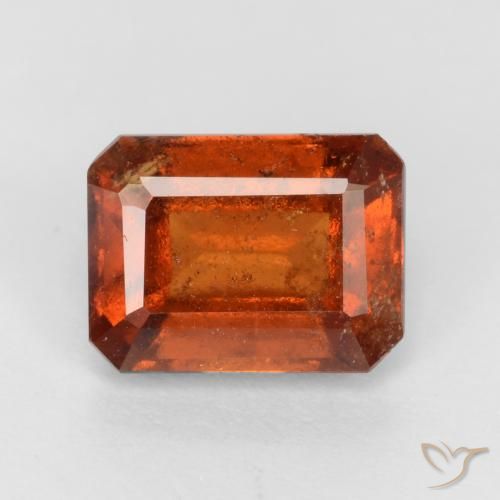 granada hessonita fogo laranja Natural 2.22ct, Corte Octógono / Esmeralda, VS-SI
