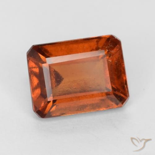 granada hessonita Laranja médio-escuro Natural 2.06ct, Corte Octógono / Esmeralda, VS-SI