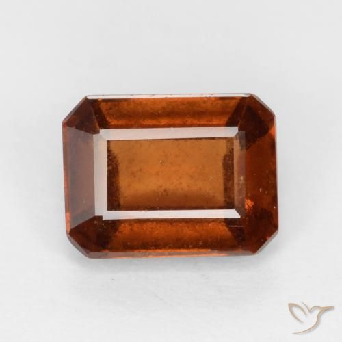 2.06ct Natural Laranja escuro granada hessonita, Corte Esmeralda, VS-SI