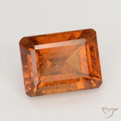 granada hessonita fogo laranja Natural 2.12ct, Corte Octógono / Esmeralda, SI