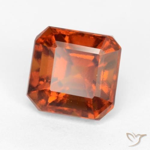 1.98ct Natural Laranja Profundo granada hessonita, Corte Esmeralda, VVS-VS