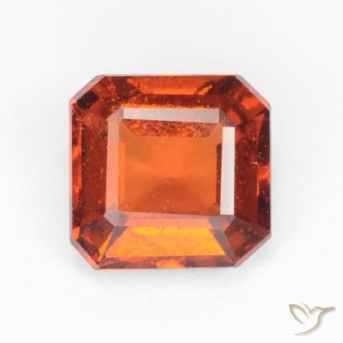 1.95ct Natural Laranja Médio granada hessonita, Corte Esmeralda, VS-SI