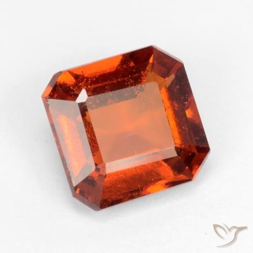 granada hessonita Laranja Médio Natural 1.95ct, Corte Octógono / Esmeralda, VS-SI