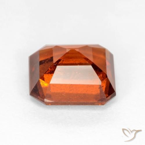 granada hessonita Laranja Médio Natural 1.95ct, Corte Octógono / Esmeralda, VS-SI