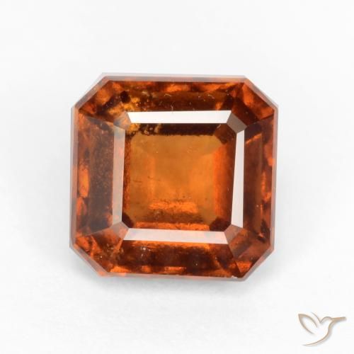 2.06ct Natural Laranja Profundo granada hessonita, Corte Esmeralda, VS-SI