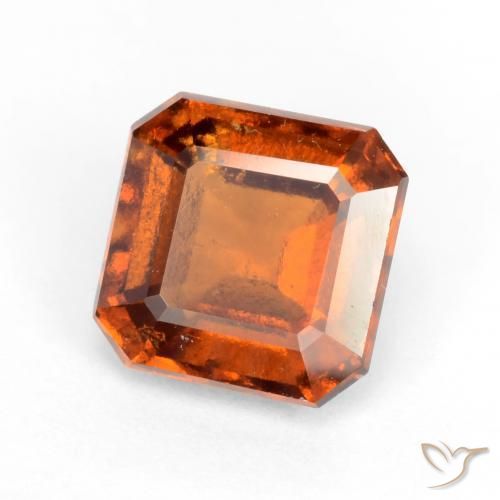 granada hessonita Laranja Profundo Natural 2.06ct, Corte Octógono / Esmeralda, VS-SI