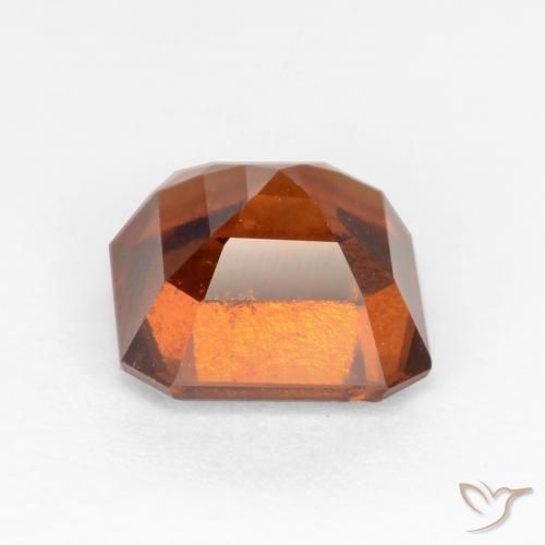 granada hessonita Laranja Profundo Natural 2.06ct, Corte Octógono / Esmeralda, VS-SI
