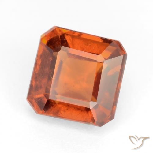 granada hessonita Laranja Profundo Natural 2.51ct, Corte Octógono / Esmeralda, VS