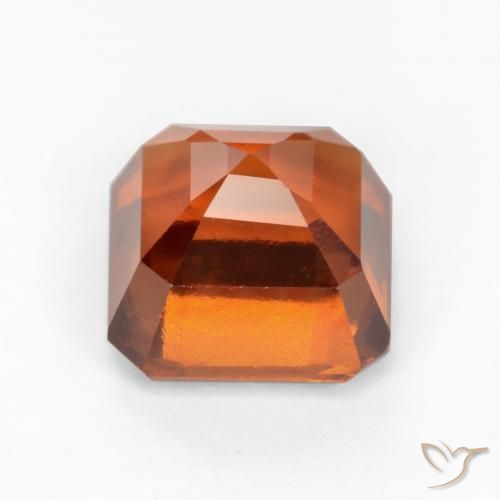 granada hessonita Laranja Profundo Natural 2.51ct, Corte Octógono / Esmeralda, VS