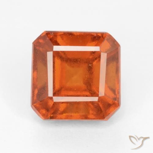 granada hessonita fogo laranja Natural 2.17ct, Corte Octógono / Esmeralda, VS-SI