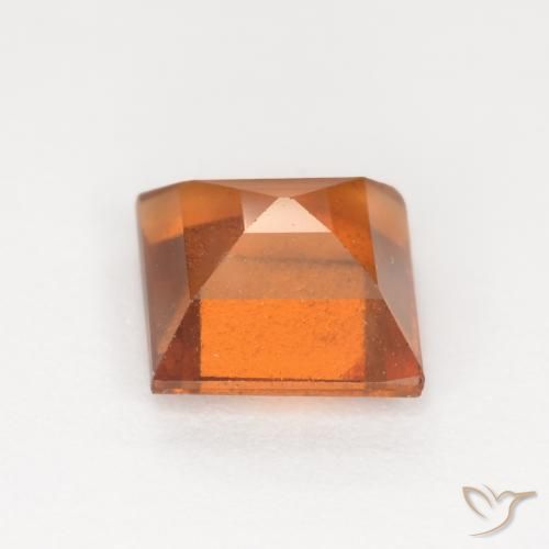 granada hessonita Laranja amarelado Natural 1.29ct, Quadrado, VS-SI