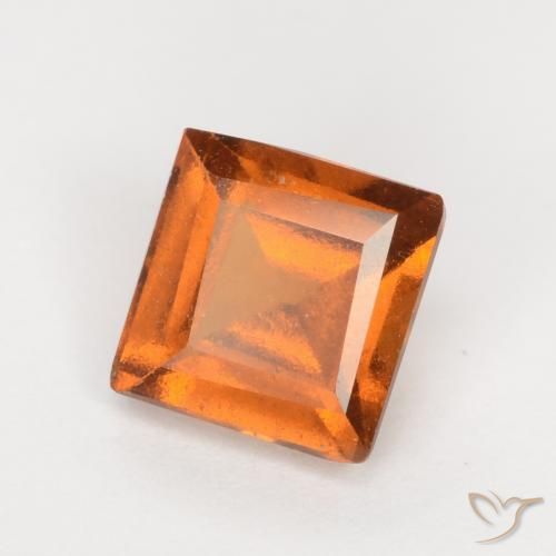 granada hessonita Laranja médio-escuro Natural 1.43ct, Quadrado, VS-SI
