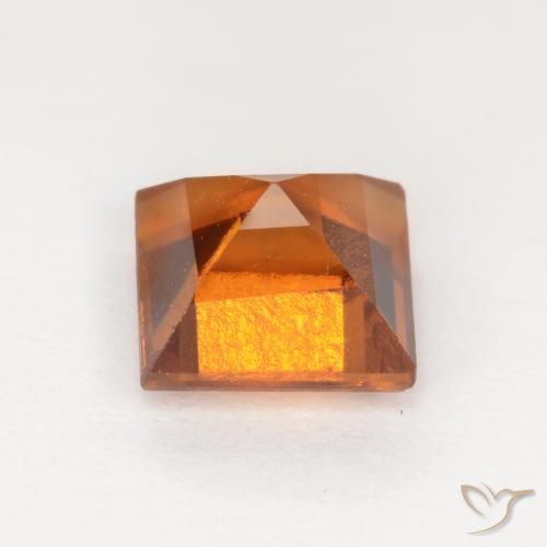 granada hessonita Laranja Profundo Natural 1.41ct, Quadrado, VS-SI