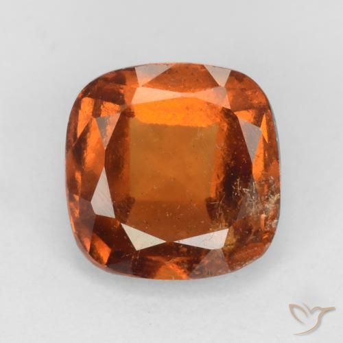 1.78ct Natural laranja avermelhado granada hessonita, Almofada, SI