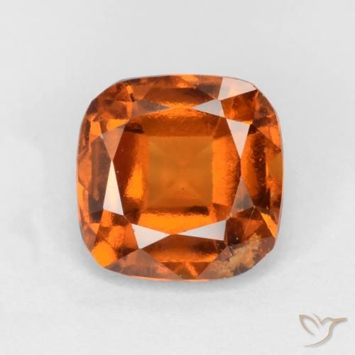 1.71ct Natural Laranja médio-escuro granada hessonita, Almofada, VS-SI