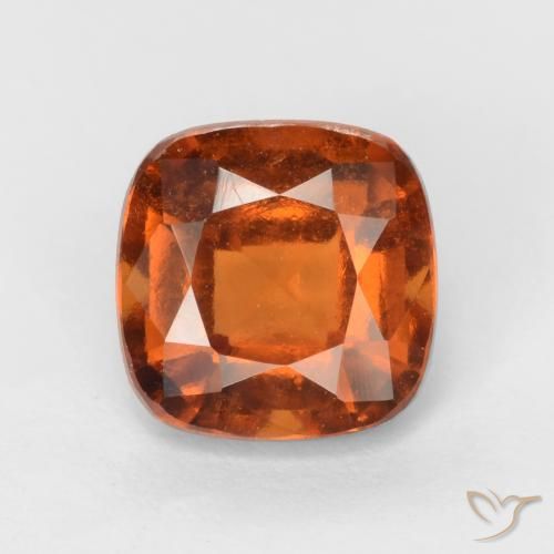 1.95ct Natural âmbar laranja granada hessonita, Almofada, VS