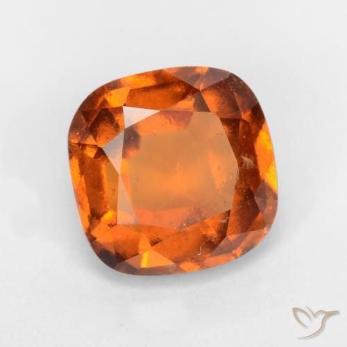 granada hessonita Laranja Profundo Natural 1.78ct, Almofada, VS-SI