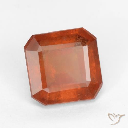 granada hessonita Laranja Médio Natural 2.05ct, Corte Octógono / Esmeralda, SI