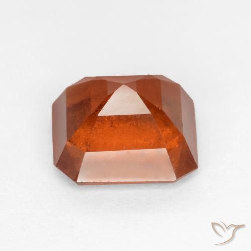 granada hessonita Laranja Médio Natural 2.05ct, Corte Octógono / Esmeralda, SI