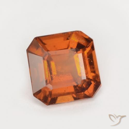 granada hessonita Laranja médio-escuro Natural 1.69ct, Corte Octógono / Esmeralda, SI