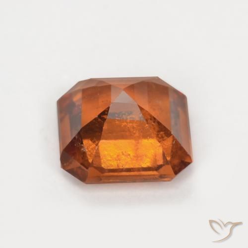 granada hessonita Laranja médio-escuro Natural 1.69ct, Corte Octógono / Esmeralda, SI