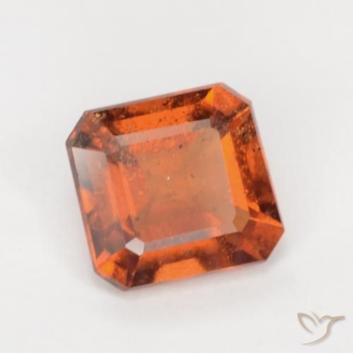 granada hessonita Laranja médio-escuro Natural 1.86ct, Corte Octógono / Esmeralda, SI
