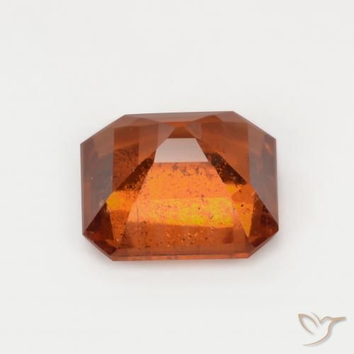 granada hessonita Laranja médio-escuro Natural 1.86ct, Corte Octógono / Esmeralda, SI