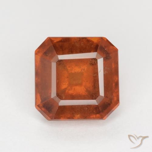 2.16ct Natural âmbar laranja granada hessonita, Corte Esmeralda, SI