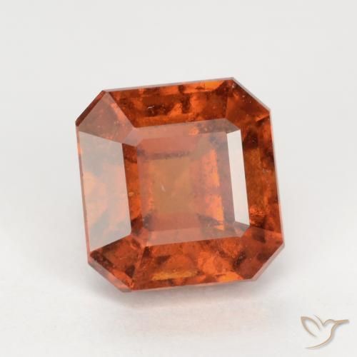 granada hessonita Laranja escuro Natural 2.50ct, Corte Octógono / Esmeralda, SI
