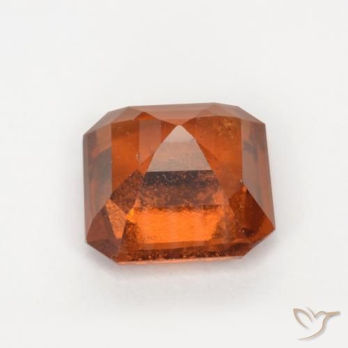 granada hessonita âmbar laranja Natural 1.80ct, Corte Octógono / Esmeralda, SI