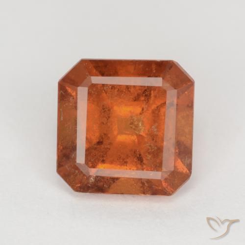 1.77ct Natural Laranja Profundo granada hessonita, Corte Esmeralda, SI