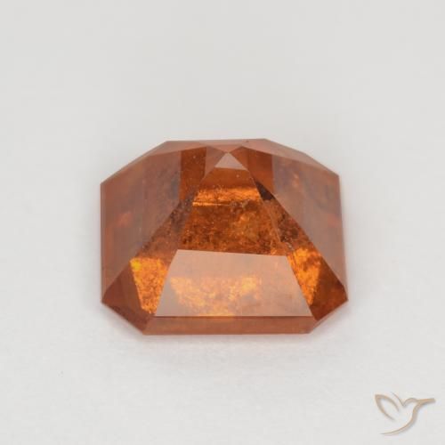 granada hessonita Laranja Profundo Natural 1.77ct, Corte Octógono / Esmeralda, SI