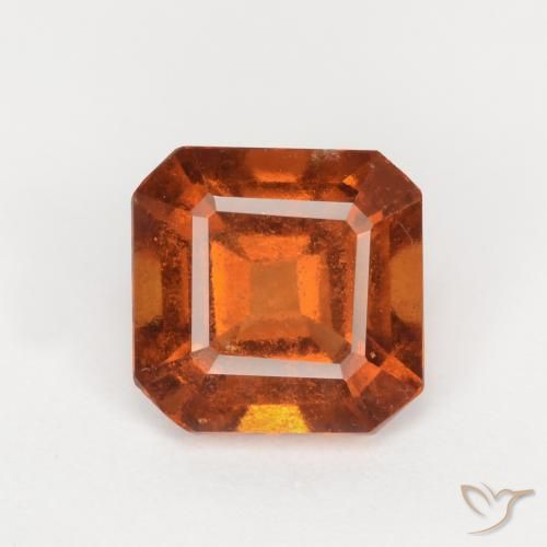 1.62ct Natural Laranja Profundo granada hessonita, Corte Esmeralda, VS-SI