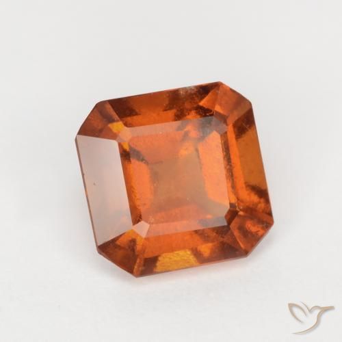 granada hessonita Laranja Profundo Natural 1.62ct, Corte Octógono / Esmeralda, VS-SI