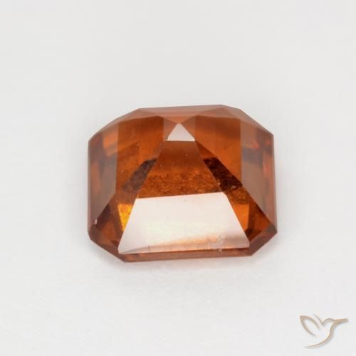granada hessonita Laranja Profundo Natural 1.62ct, Corte Octógono / Esmeralda, VS-SI