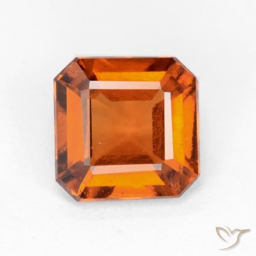 1.72ct Natural Laranja Profundo granada hessonita, Corte Esmeralda, VS
