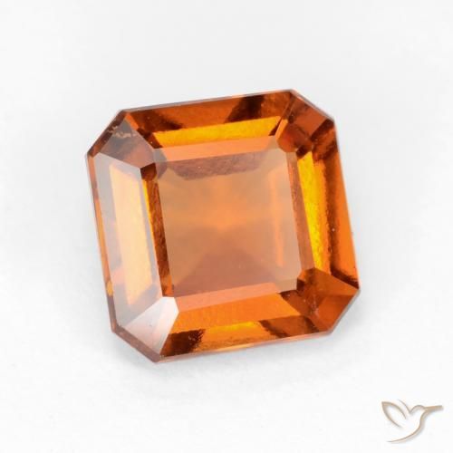 granada hessonita Laranja Profundo Natural 1.72ct, Corte Octógono / Esmeralda, VS