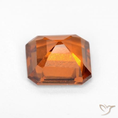 granada hessonita Laranja Profundo Natural 1.72ct, Corte Octógono / Esmeralda, VS