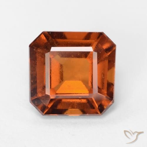 1.97ct Natural âmbar laranja granada hessonita, Corte Esmeralda, VS