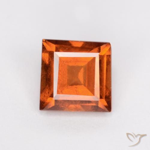 1.34ct Natural Laranja Médio granada hessonita, Quadrado, VS-SI