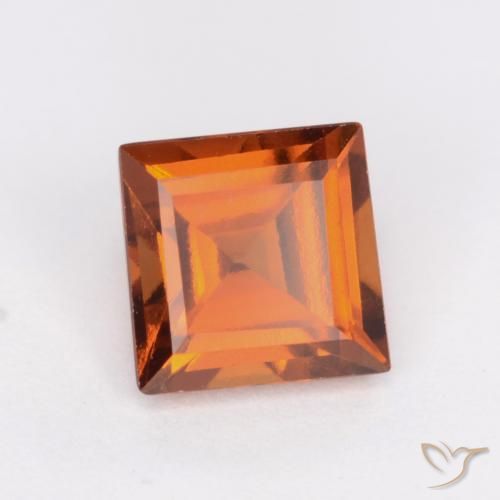 granada hessonita Laranja Médio Natural 1.40ct, Quadrado, VS